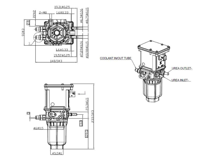 Dinex DEF Doser for Cummins/Paccar, Non Air-Assisted - image 2 of 2