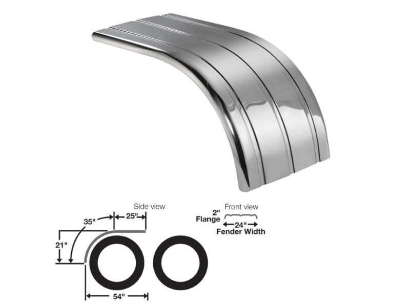 Road Choice Stainless Steel Half Tandem - Flanged 3 Rib - image 1 of 1