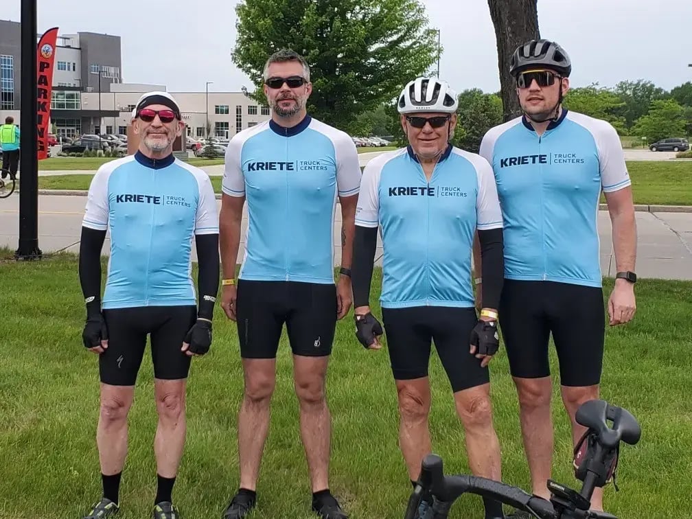 Giving Back cycling event group photo