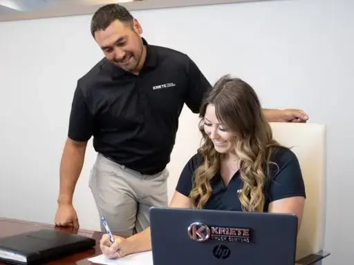 Two members of the Kriete finance and insurance team