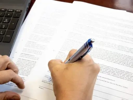 Close-up of a finance application