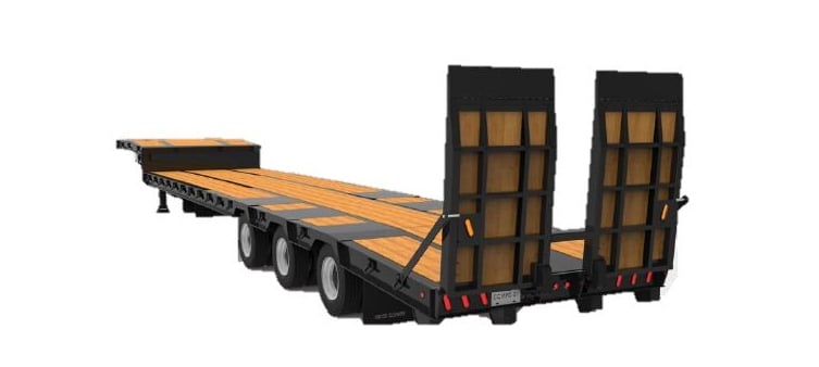 A Cross Country hydraulic tilt deck trailer