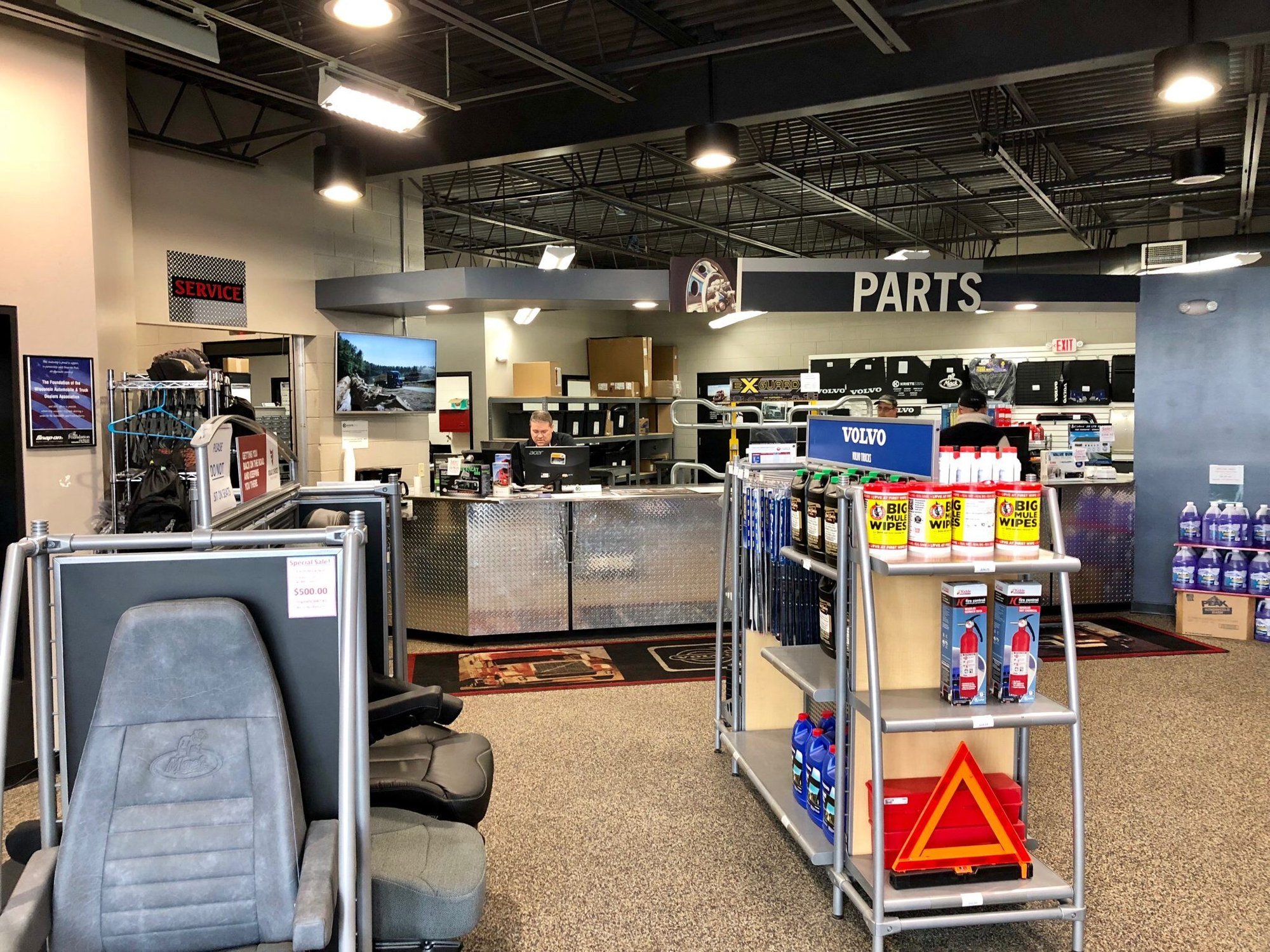 Interior of a Kriete parts store