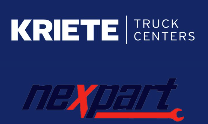 Kriete Trucks Center and Nexpart logos
