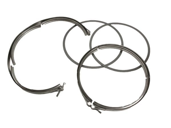 Slide images of KAMP Diesel Particulate Filter (DPF) Clamp and Gasket Set
