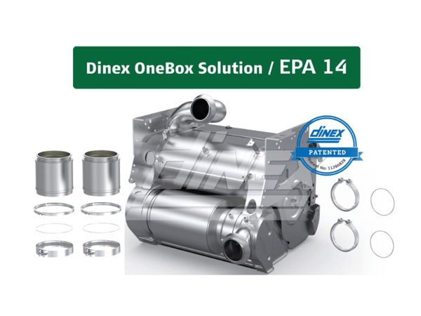 Slide images of Dinex OneBox, Freightliner/Western star, Detroit Diesel Engine, (Non-Air Assisted, EPA14)