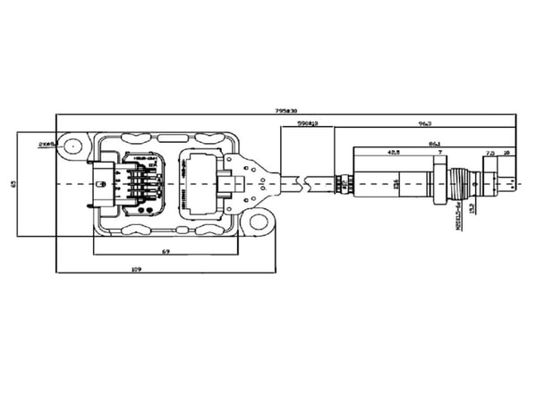 Slide images of Dinex NOx Sensor for Volvo (PRE SCR)