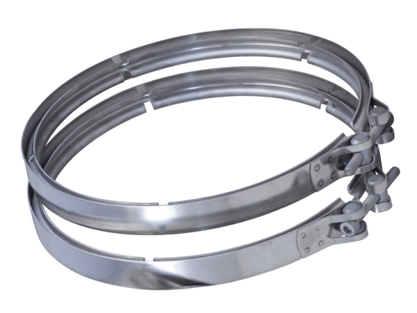 Slide images of Dinex Exhaust Clamp, VeeFit for Cummins and Navistar