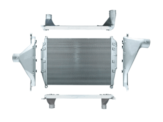 Slide images of Northern Radiator Charge Air Cooler for Freightliner - 36 1/2 x 26 1/2 x 2