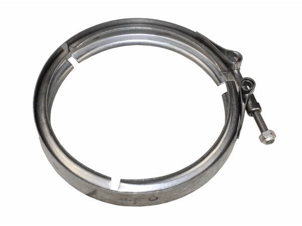 Slide images of KAMP 5.88 Inch Stainless Steel V-Band Exhaust Clamp - Several Kenworth Applications