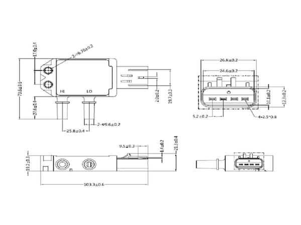 Slide images of Dinex Pressure Sensor for Cummins