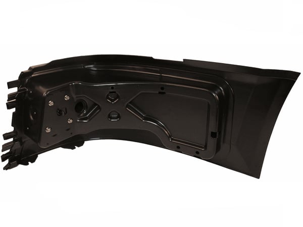 Slide images of KAMP Right Hand Bumper End with Fog Lamp Hole for Select Volvo Models