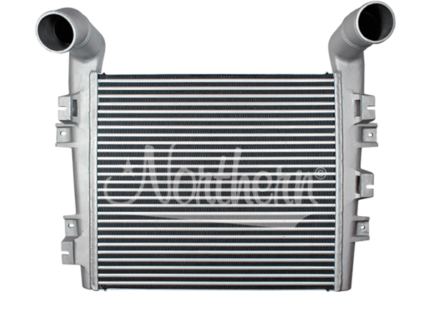 Slide images of Northern Radiator Charge Air Cooler for Mack - 27 7/8 x 25 1/4 x 2 1/4