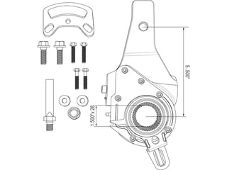 Slide images of KAMP Haldex Style Automatic Slack Adjuster - 5.5 Inch