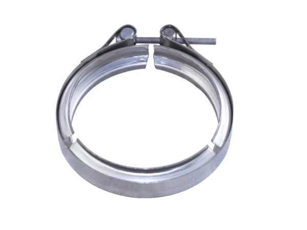Slide images of Dinex Exhaust Clamp for Cummins, Detroit, Volvo and Navistar