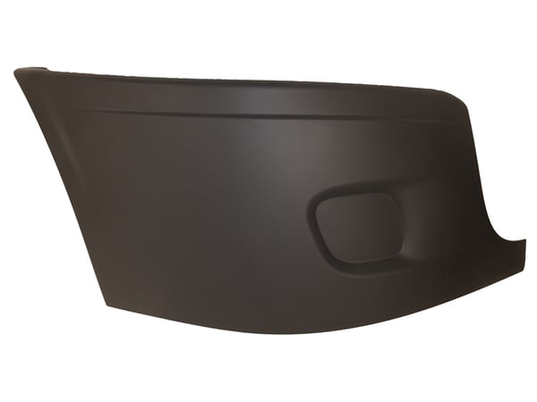Slide images of KAMP Right Hand Grey Bumper End Cover without Fog Lamp Hole for Freightliner Cascadia (2008-2018)