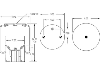 Slide images of KAMP Air Spring - Multiple Kenworth and Peterbilt Applications