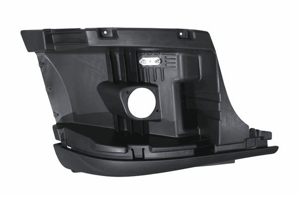 Slide images of KAMP Right Hand Bumper Cover Reinforcement with Fog Lamp Hole for Freightliner Cascadia (2008 ñ 2017)