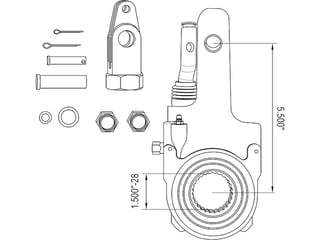 Slide images of KAMP 5.5 Inch Gunite Style Automatic Slack Adjuster