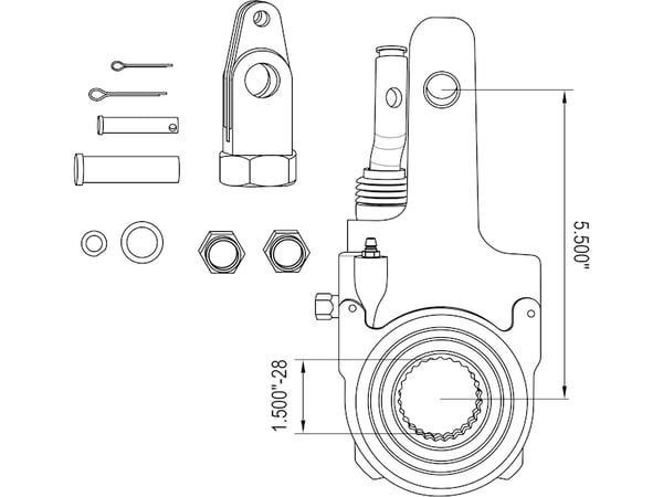 Slide images of KAMP 5.5 Inch Gunite Style Automatic Slack Adjuster