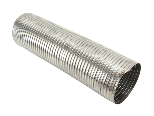 Slide images of KAMP 18 Inch x 5 Inch Stainless Steel Exhaust Flex Pipe