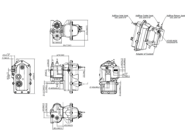 Slide images of Dinex Air-Assisted DEF Doser for Detroit Diesel