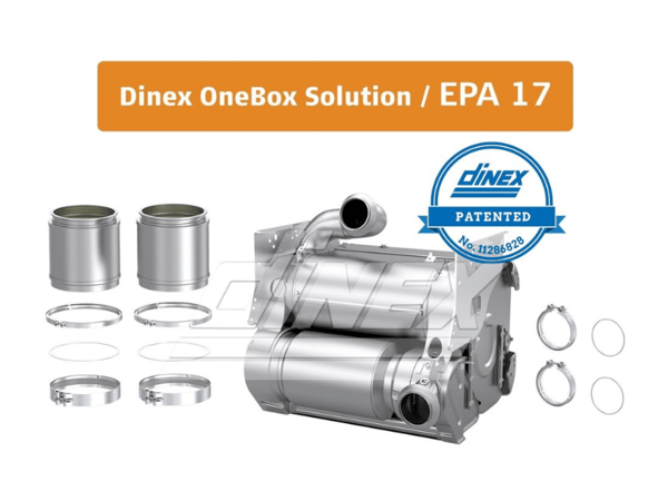 Slide images of Dinex DPF¥s loaded OneBox, Freightliner/Western star, Detroit Diesel Engine, (Non-Air Assisted, EPA17)