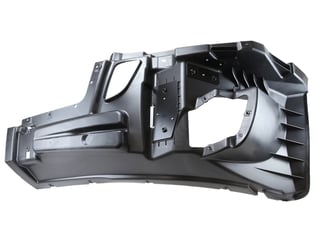 Slide images of KAMP Left Hand Bumper Reinforcement with Fog Lamp Holes for Freightliner Cascadia (2018 & Up)