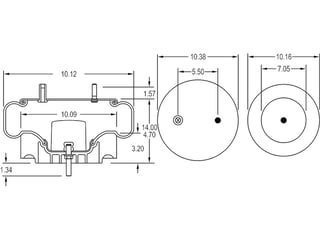 Slide images of KAMP Air Spring for Meritor MPA & RHP11 Axle Models