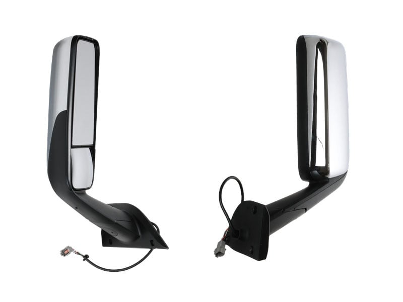 Main images of KAMP Chrome Left Hand Door Mirror for Freightliner Cascadia P4 2018+