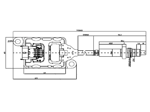 Slide images of Dinex NOx Sensor for Volvo (POST SCR)