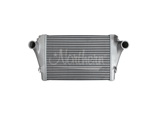 Slide images of Northern Radiator Charge Air Cooler for Mack and Volvo - 32 1/4 x 23 1/2 x 2 7/16