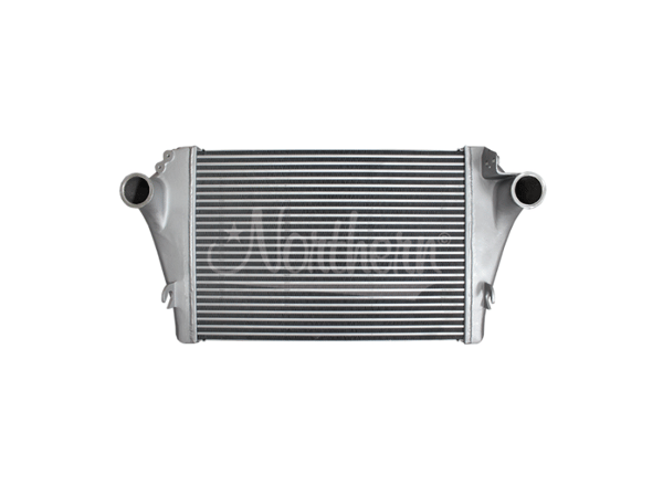 Slide images of Northern Radiator Charge Air Cooler for Mack and Volvo - 32 1/4 x 23 1/2 x 2 7/16