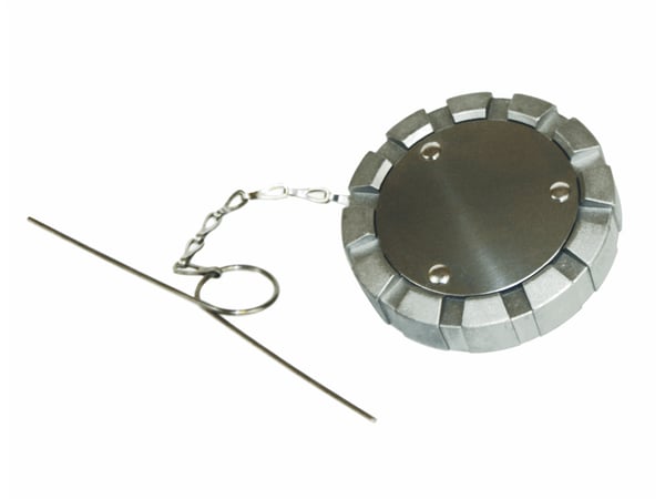 Slide images of KAMP 3 Inch Non-Locking Fuel Cap for Select Kenworth Models