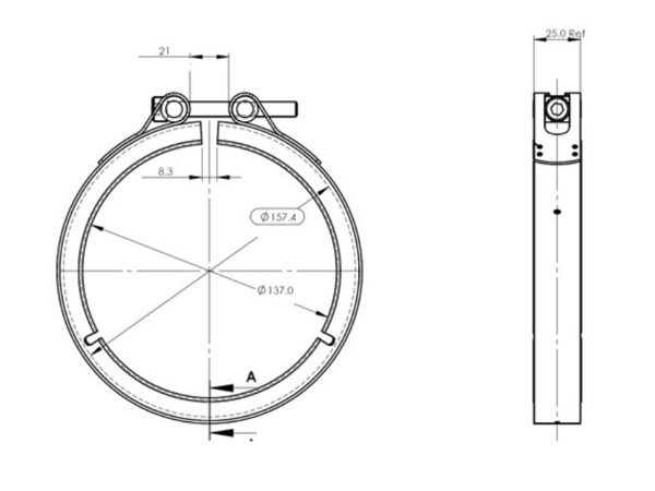 Slide images of Dinex Exhaust Clamp, Detroit Diesel