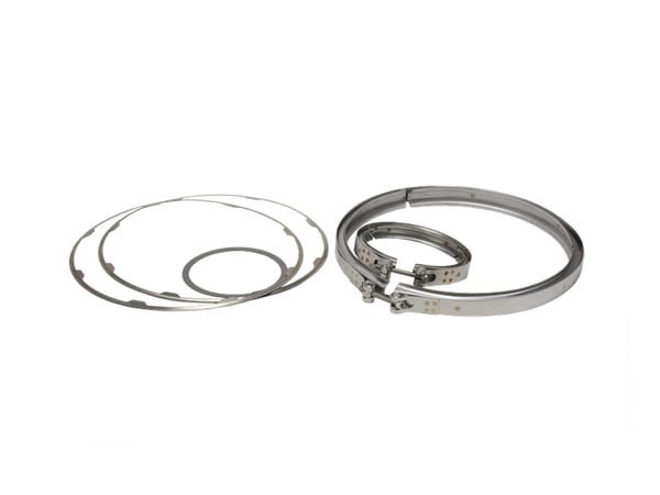 Slide images of KAMP Exhaust Clamp and Gasket Kit for Several Mack & Volvo Engine Applications