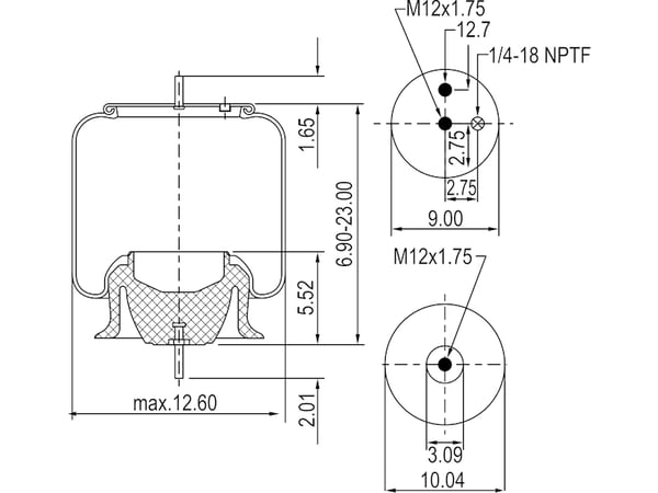 Slide images of KAMP Air Spring for Volvo VN & VNL Models