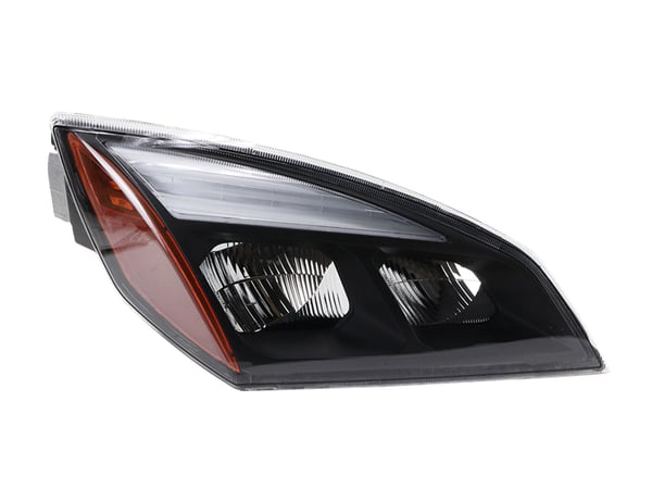 Slide images of KAMP Right Hand LED Headlamp Assembly for Freightliner Cascadia (2018 and Up)