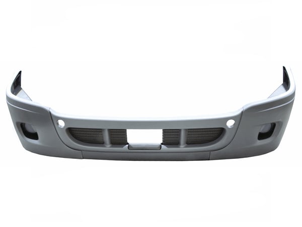Slide images of KAMP Bumper Assembly with Fog Lamp Holes for Select Freightliner Models