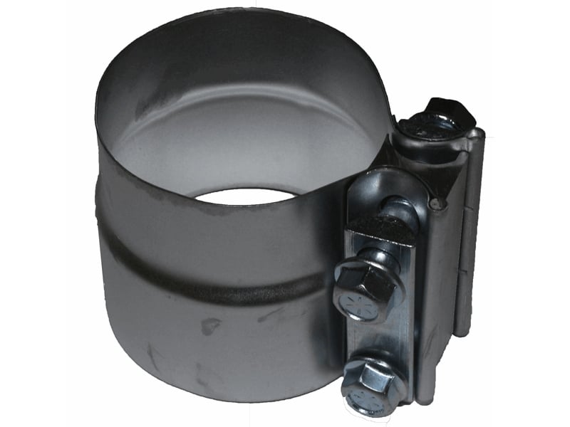 Main images of KAMP Preformed Aluminized 3 Inch Exhaust Clamp for International 4000 Series Medium Duty