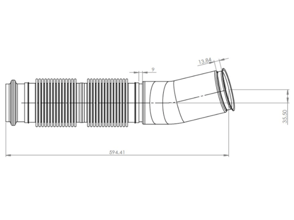 Slide images of Dinex Pipe with Bellow for Volvo