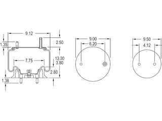 Slide images of KAMP Air Spring - Several International and Kenworth Applications