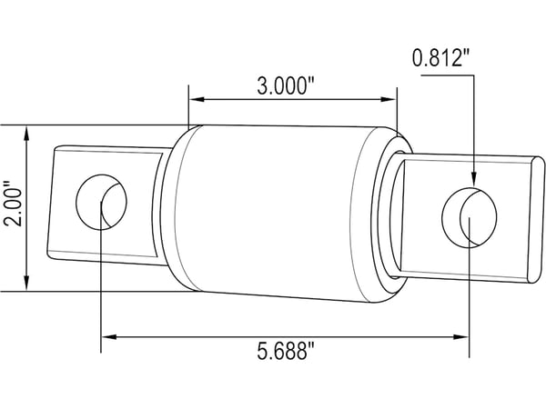 Slide images of KAMP Leaf Spring Bushing - Anti-Walk, Old Style - Freightliner Applications