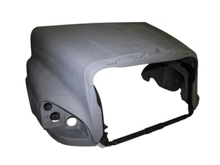Slide images of KAMP Fiberglass Hood for Freightliner Cascadia - White Finish