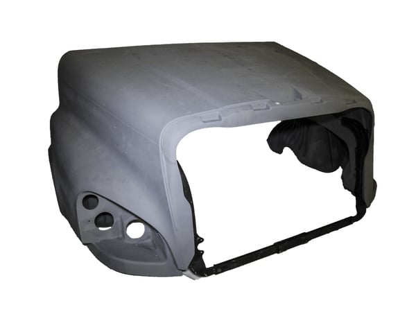 Slide images of KAMP Fiberglass Hood for Freightliner Cascadia - White Finish