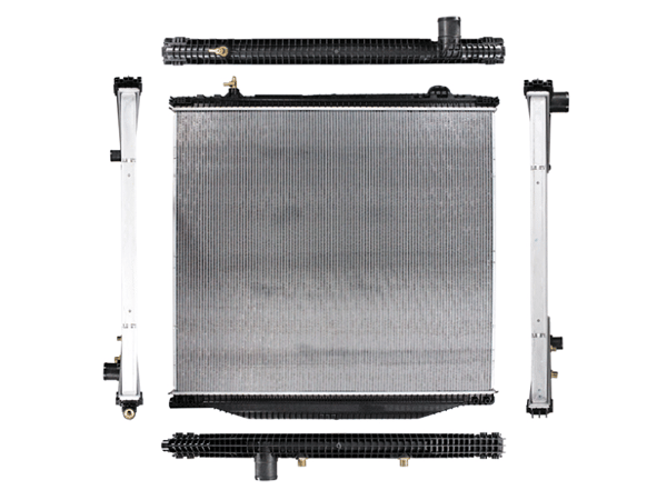 Slide images of Northern Radiator Truck Radiator for International and Navistar - 40 1/8 x 26 x 2 1/4 (PTR)