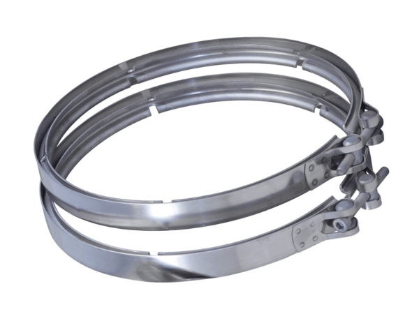 Slide images of Dinex Exhaust Clamp for Cummins, Paccar and Volvo