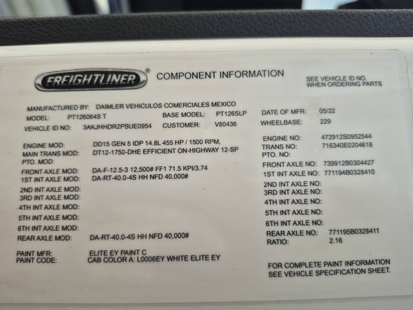 Slide images of 2023 FREIGHTLINER CASCADIA