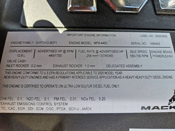 Slide images of 2026 MACK GR64B