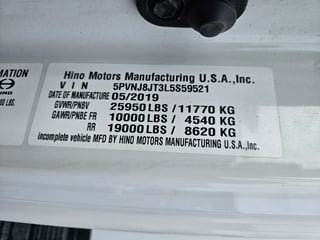 Slide images of 2020 HINO 268
